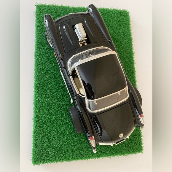 Road Legends 1957 Chevrolet Corvette Gasser 1:18 Diecast Car Black Hot Rod Flame - Picture 11 of 14